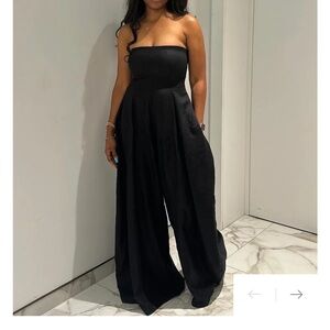 Zoe Elegant Black Strapless Jumpsuit